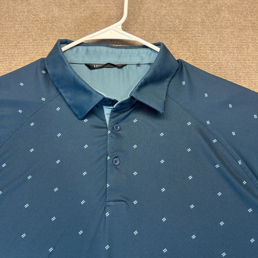 UNRL Golf Performance Polo Shirt Men's XL Short Sleeve Geometric Dark Blue-Green